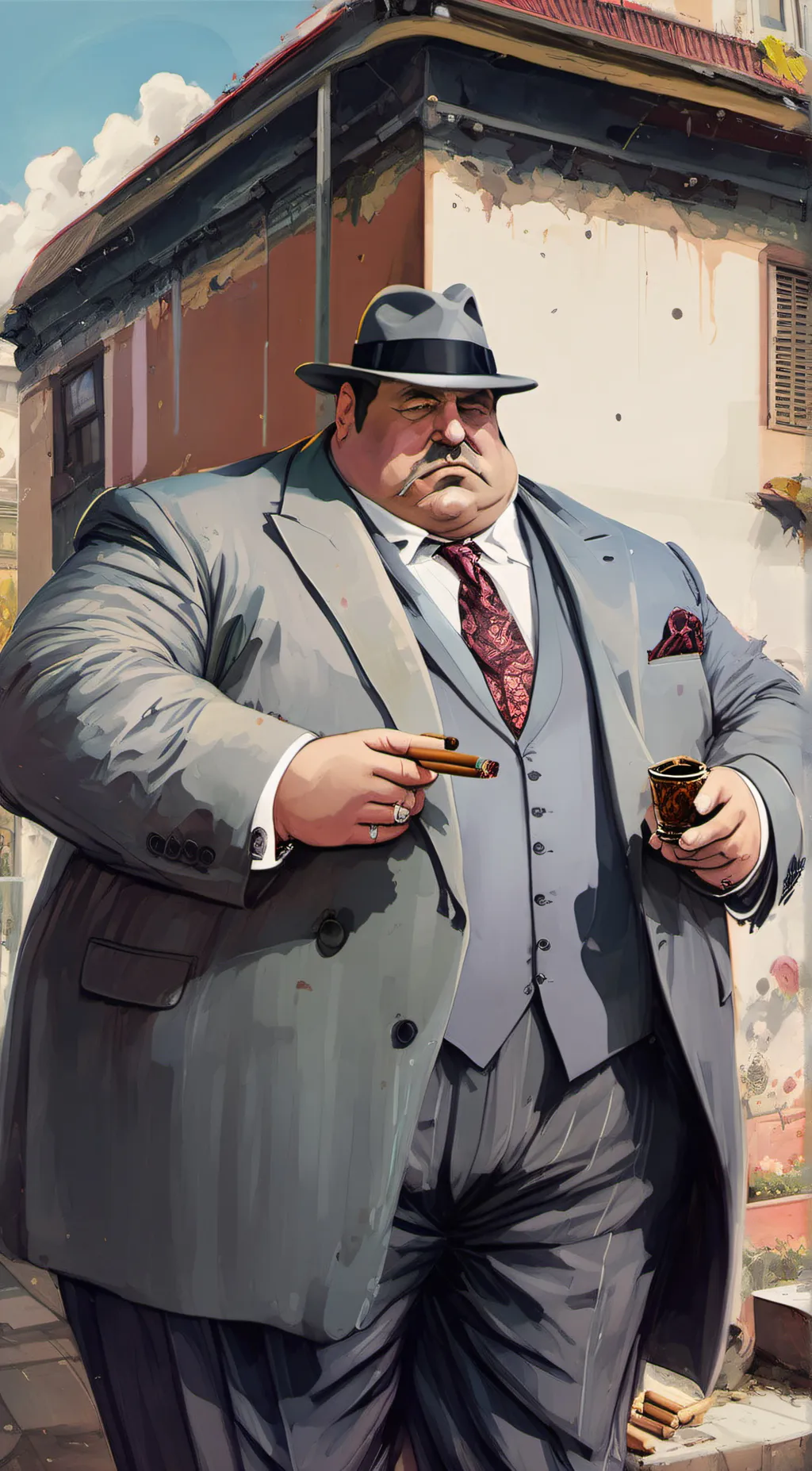 ai character: Fatty bones Malone background
