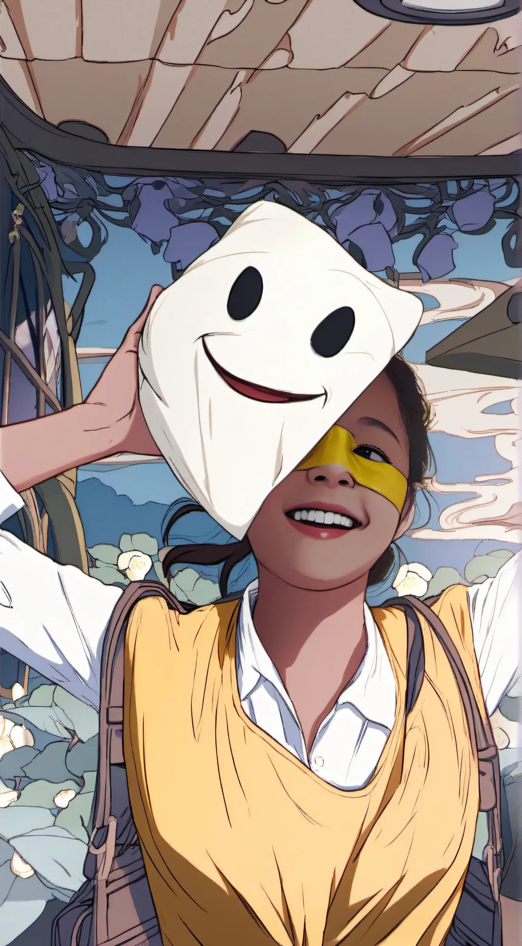 ai character: smile infection background