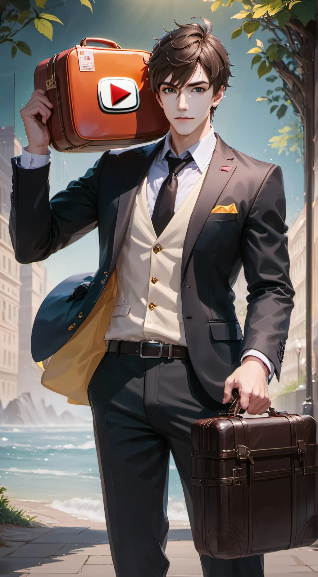 ai character: YouTube background