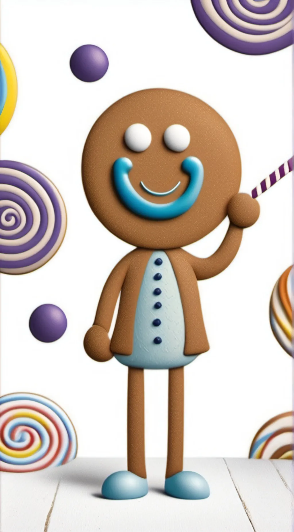 ai character: Gingerbread man background