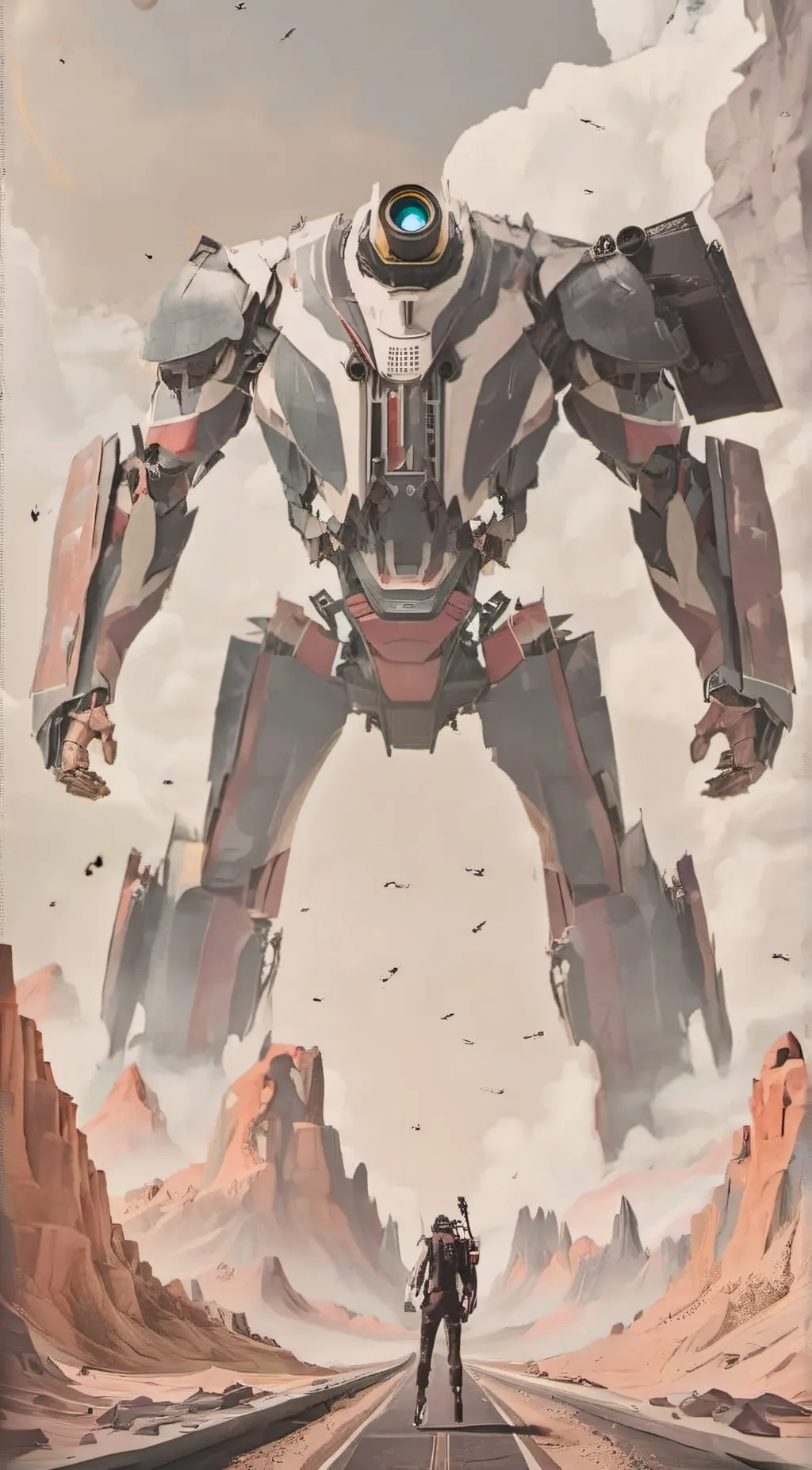 ai character: titan camera man background