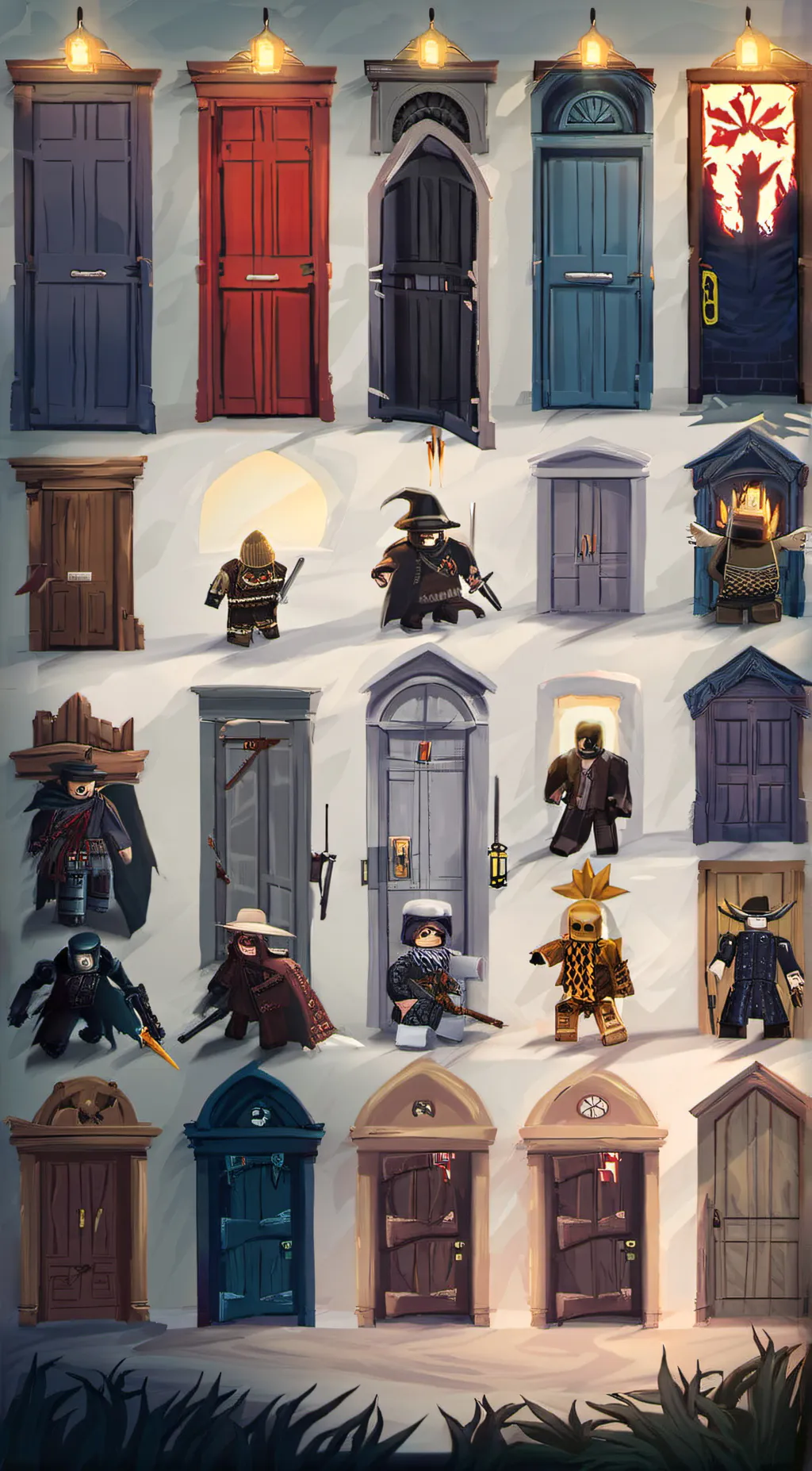 ai character: Roblox Doors background