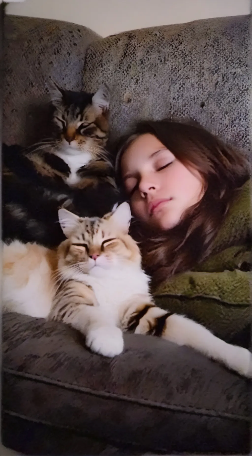 ai character: Sleeping girl background