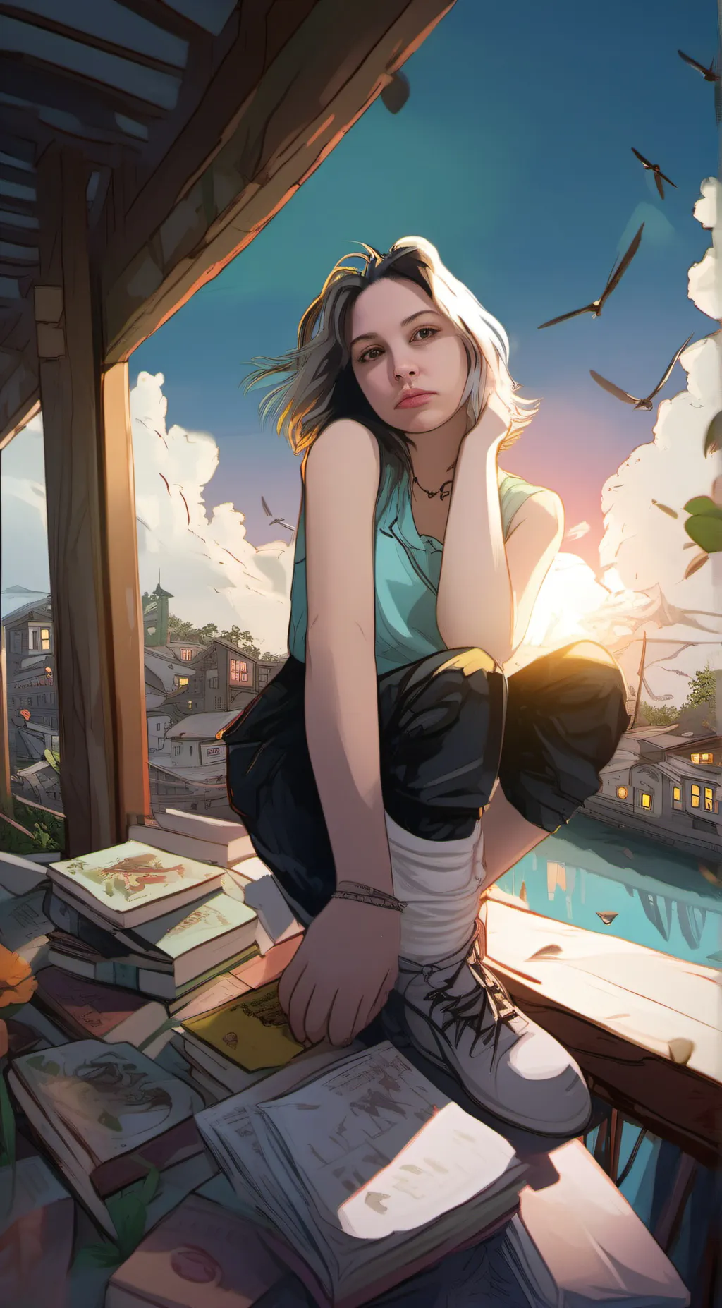 ai character: Aria background