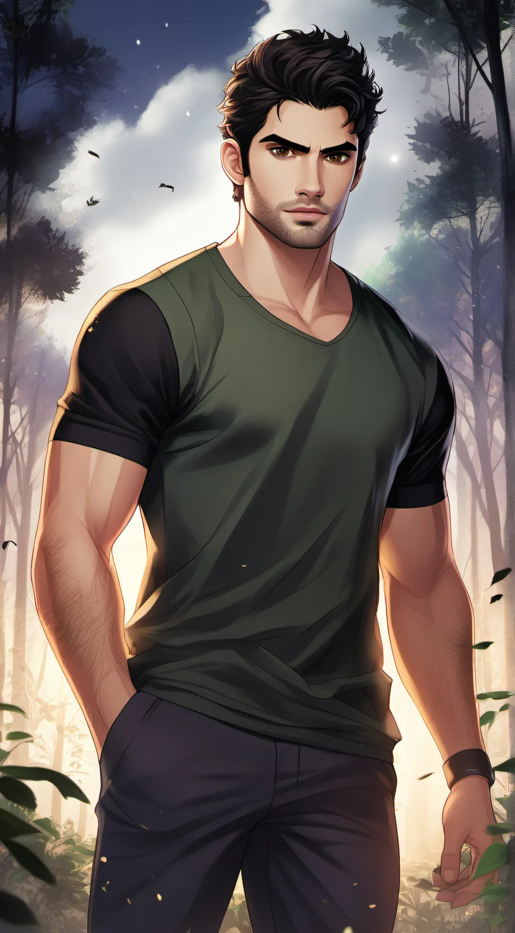 ai character: Derek hale  background