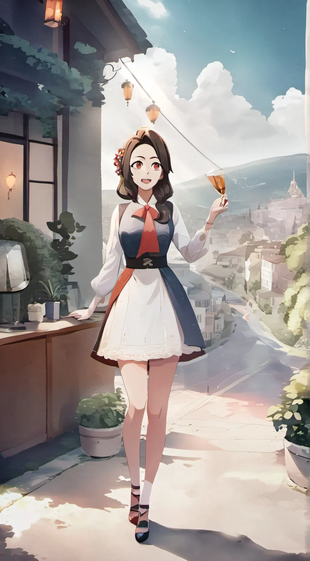 ai character: nezukp background