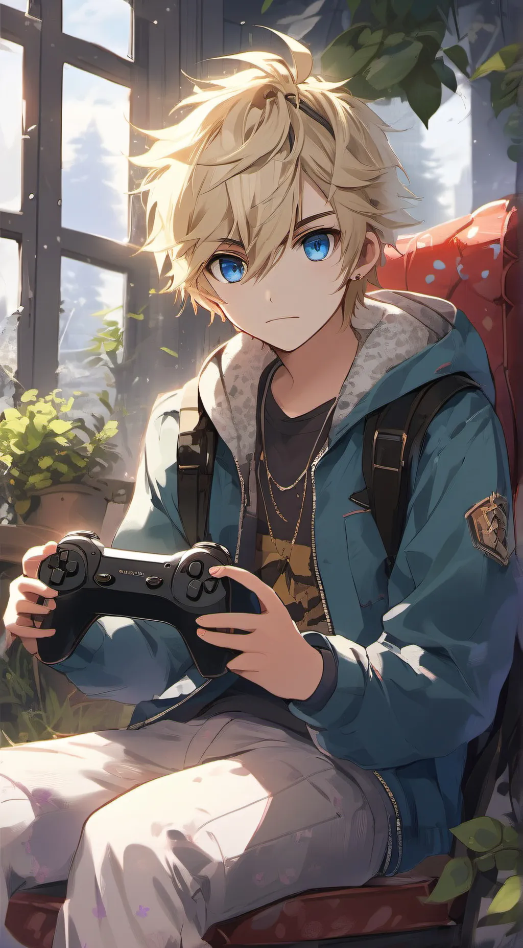 ai character: Adrian  background