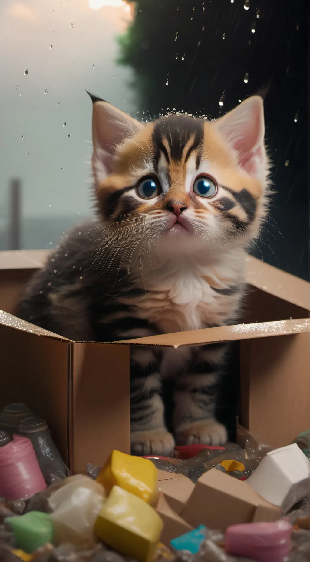 ai character: ginger kitten background