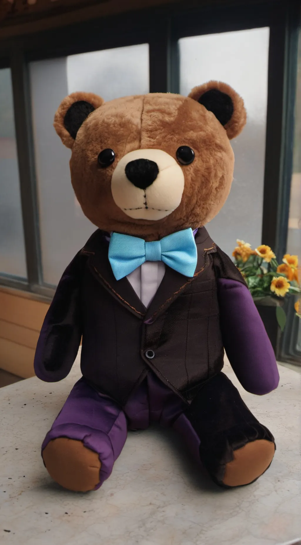 ai character: Teddy  background