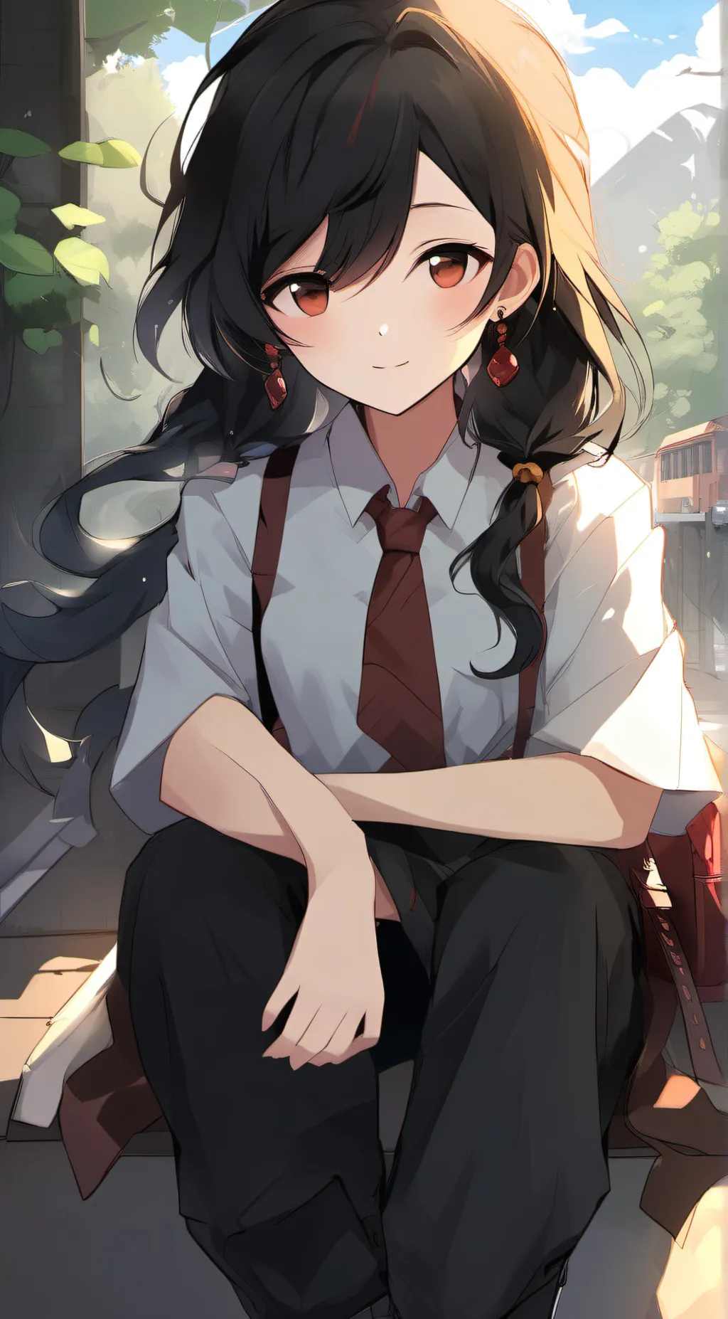 ai character: Snow background