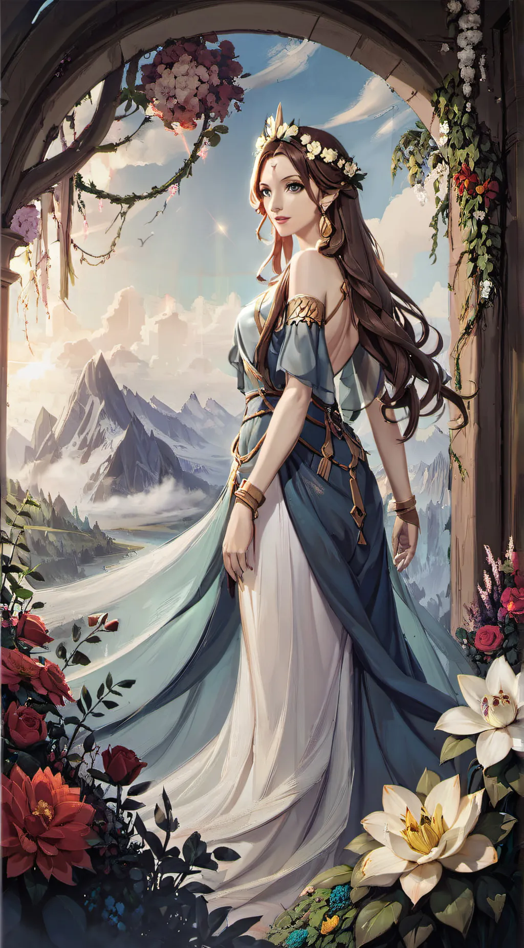 ai character: Lady life  background