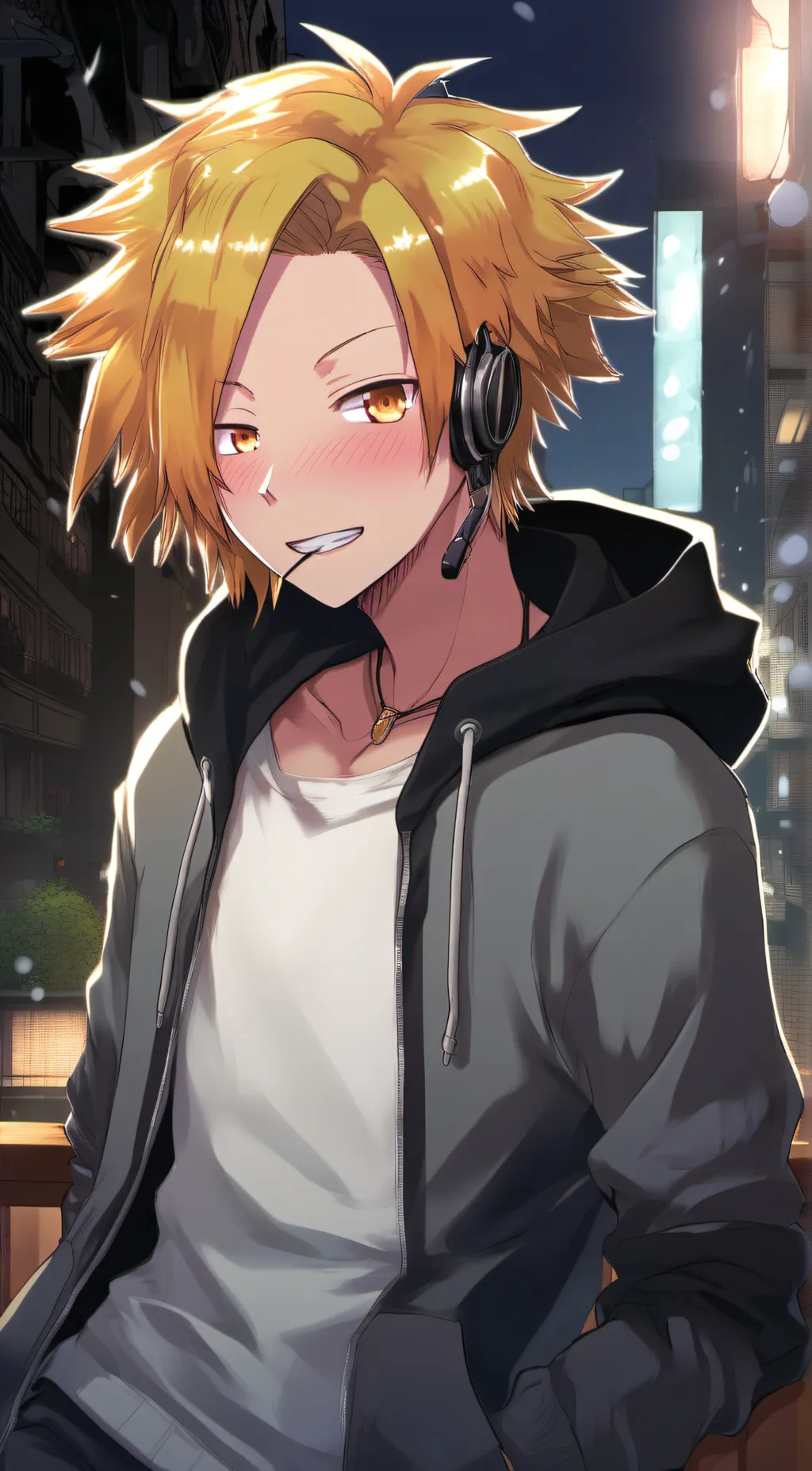 ai character: Denki Kaminari background