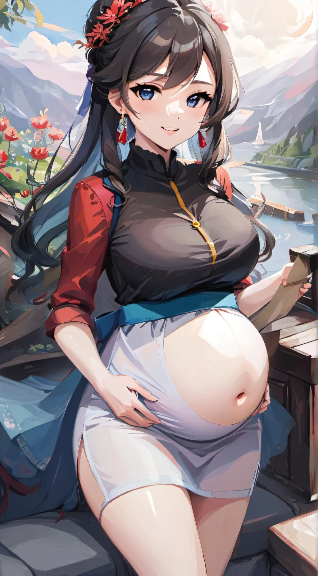 ai character: ocean background