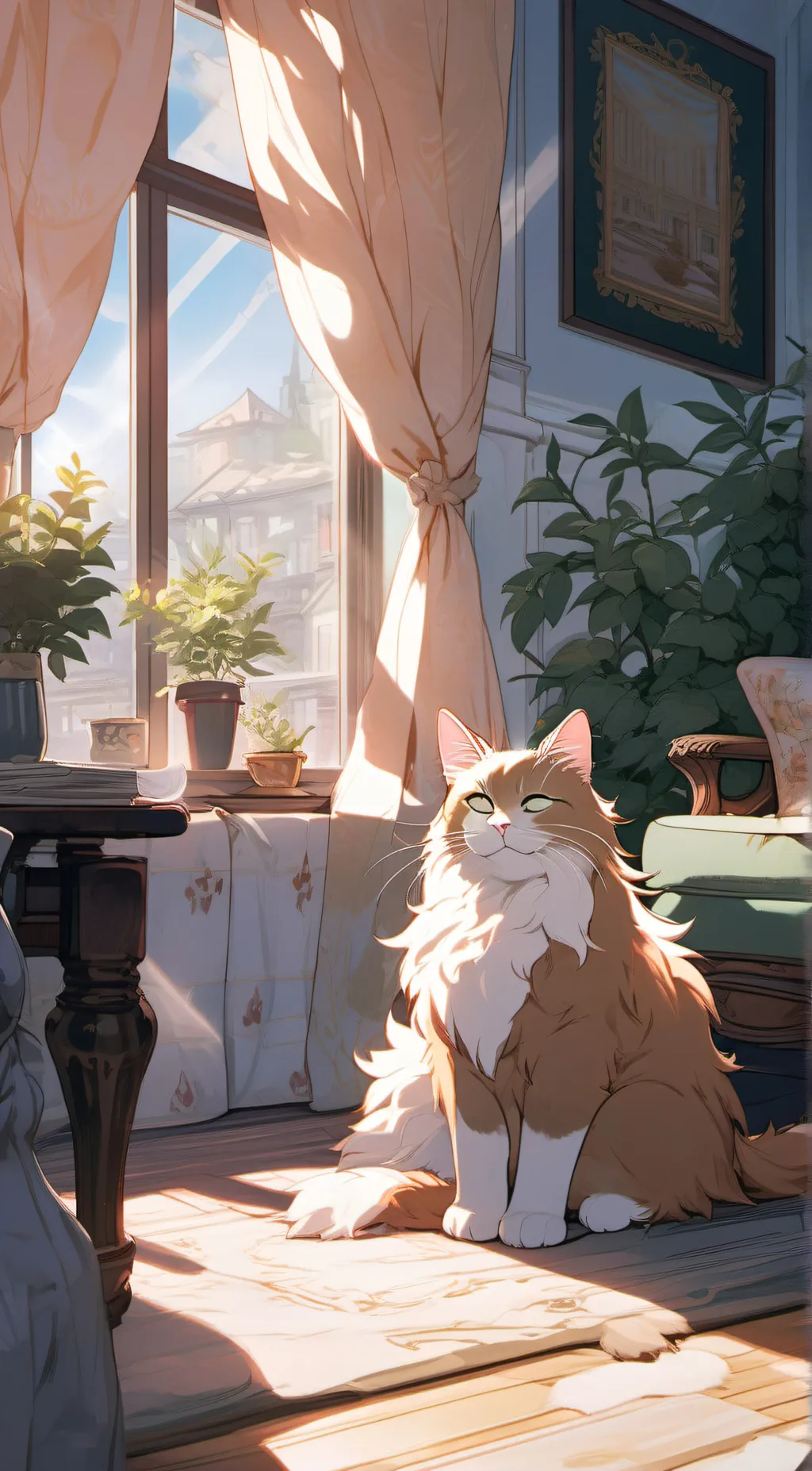 ai character: mittens  background