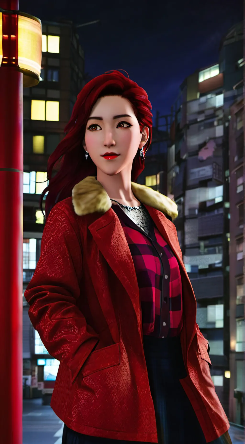 ai character: Akame  background