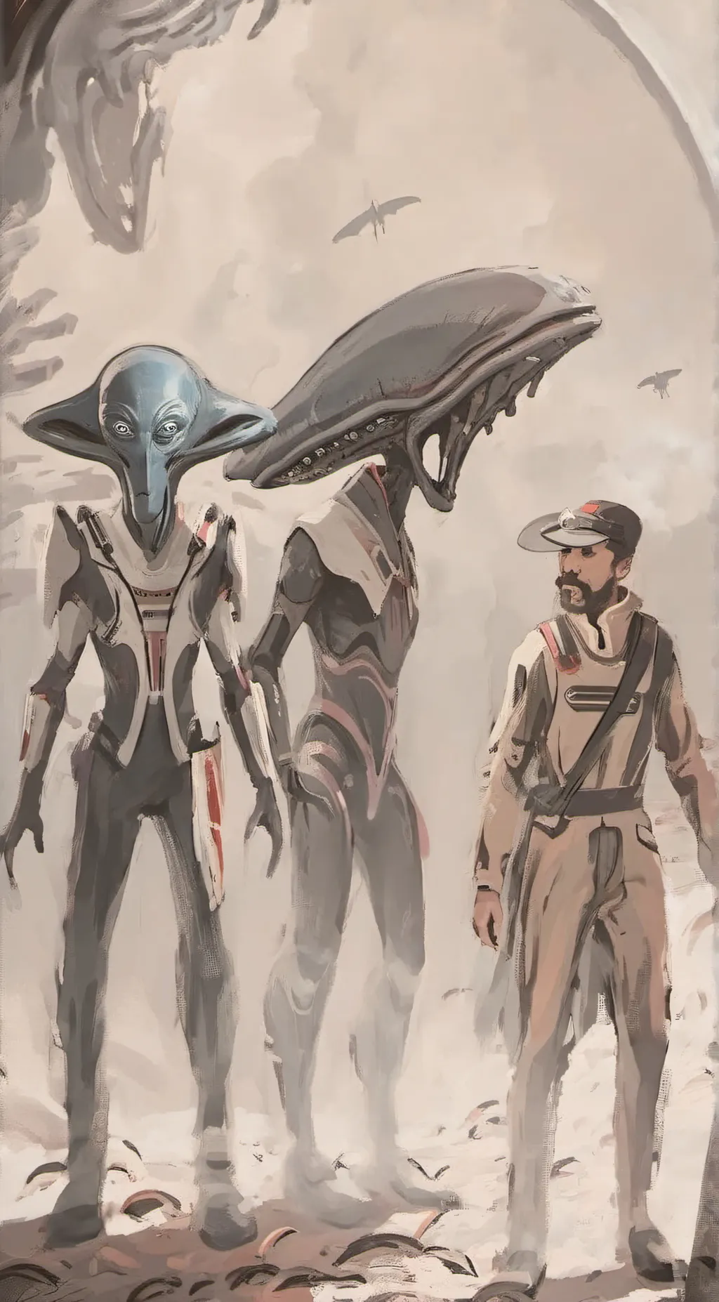 ai character: Alien arisen background