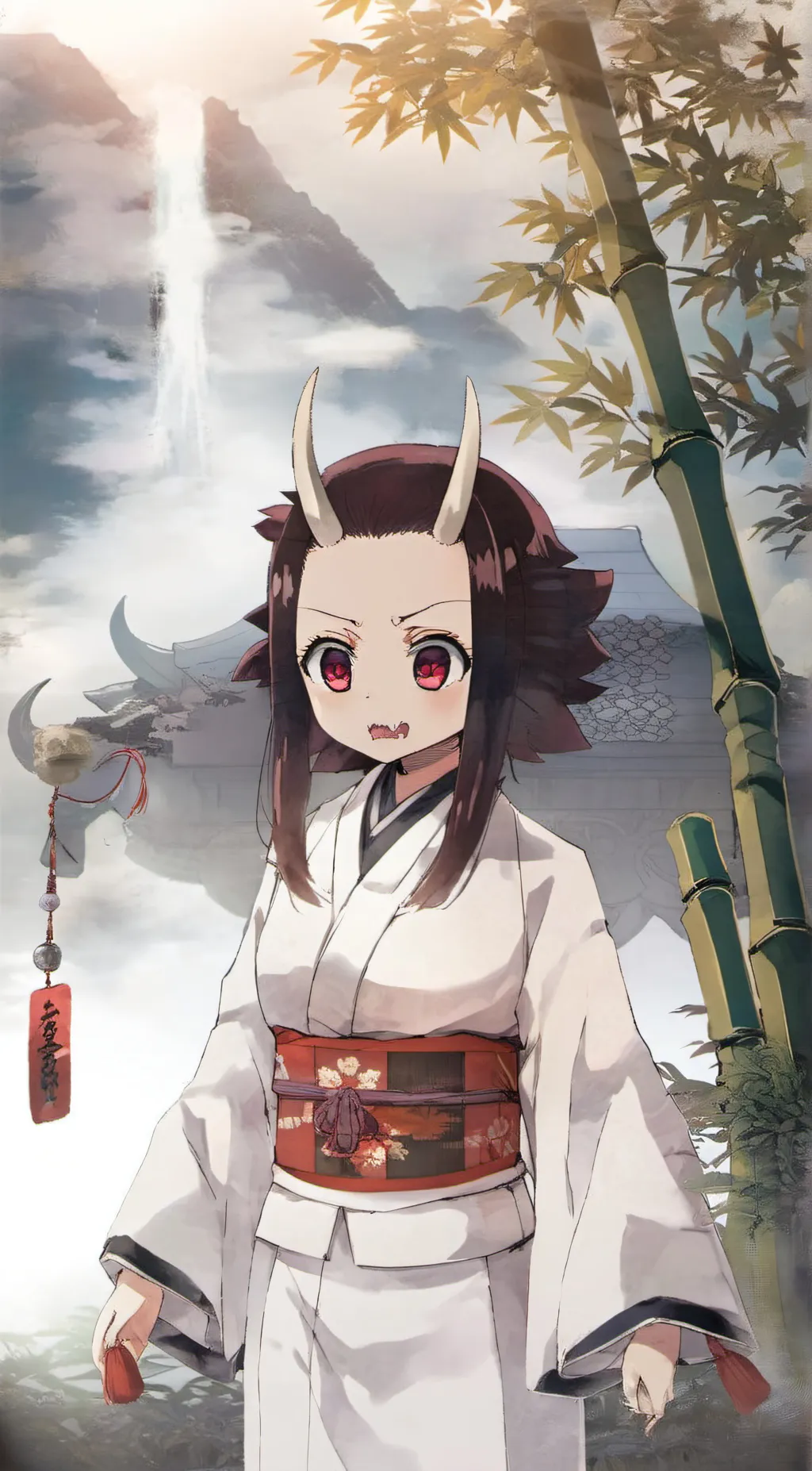 ai character: nezuko background