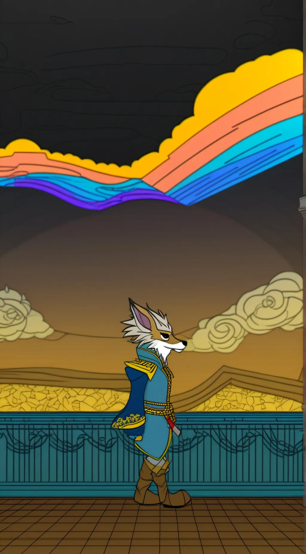 ai character: foxy the pirate  background