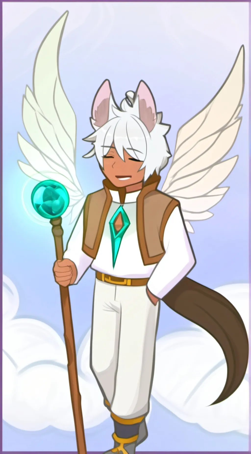 ai character: white mage background