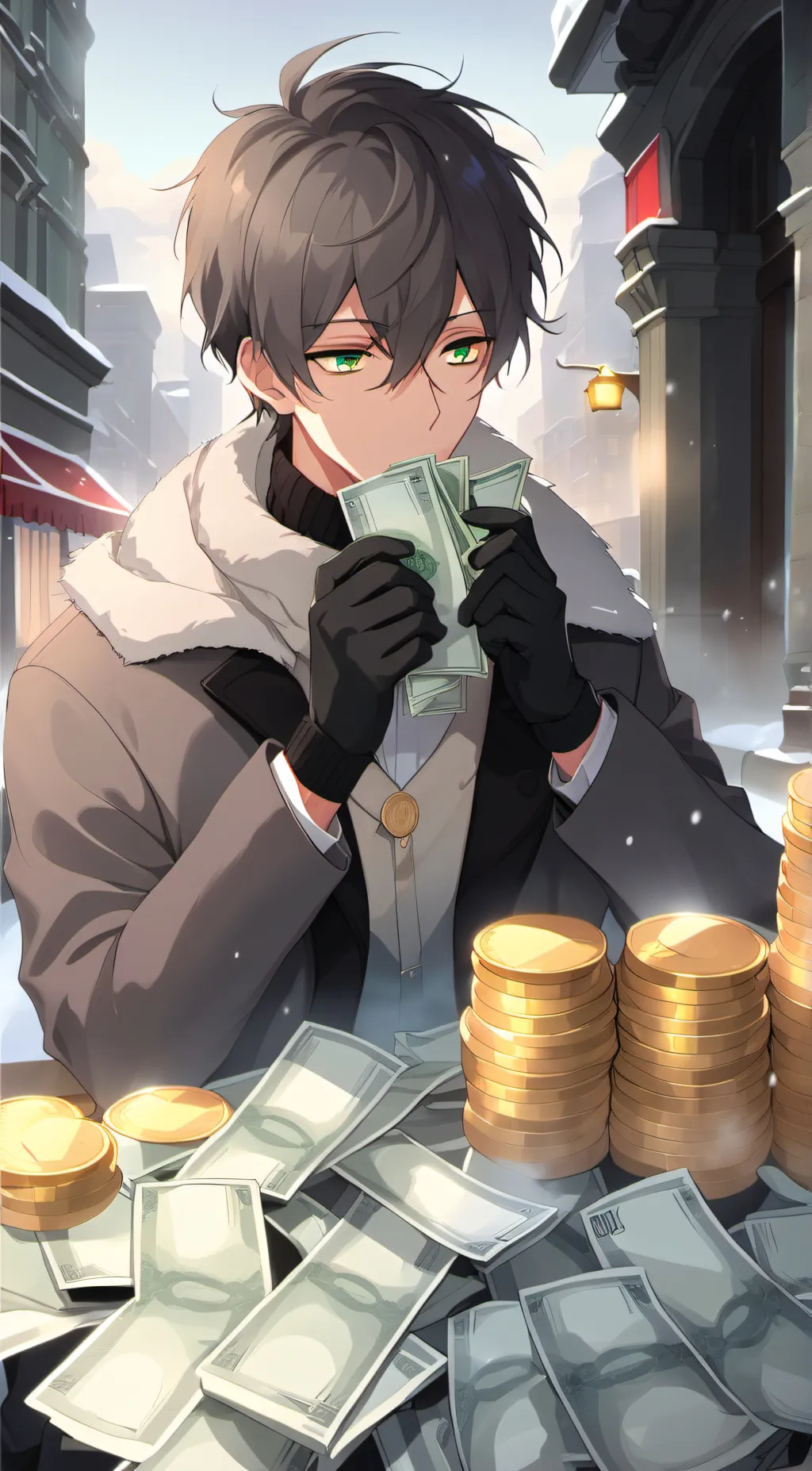 ai character: Scratch McDuck  background