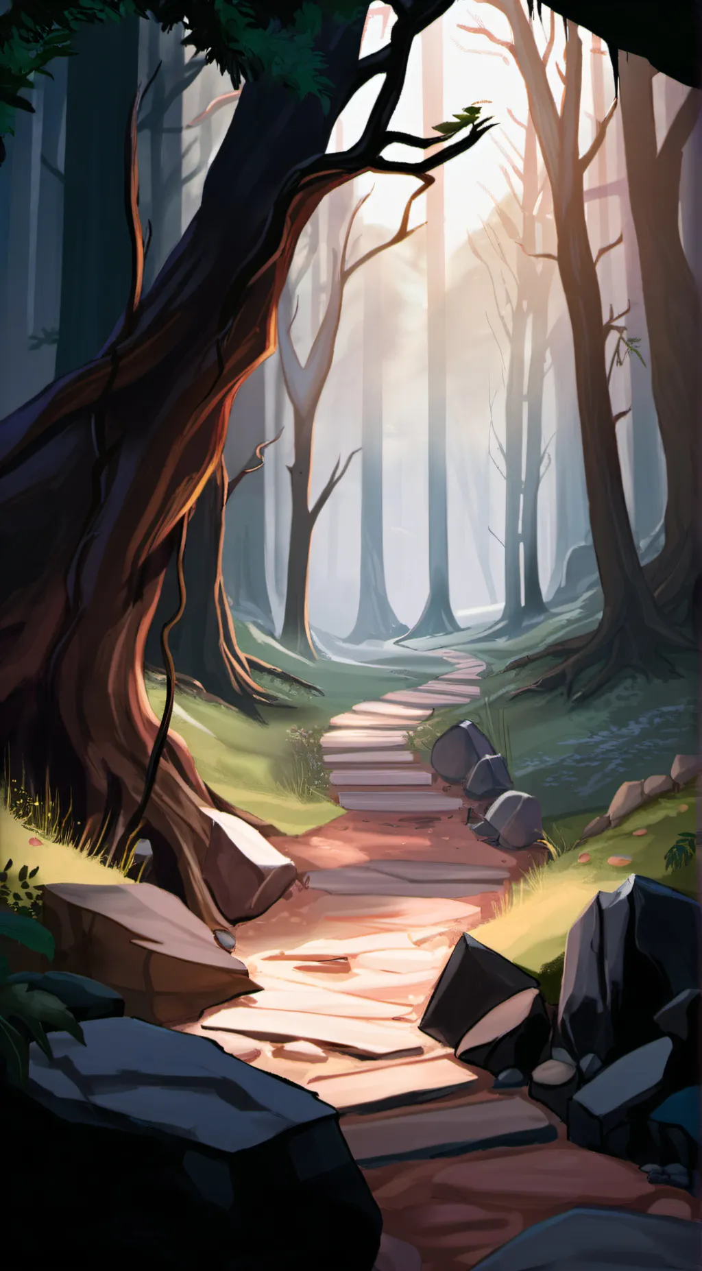 ai character: talking forest background