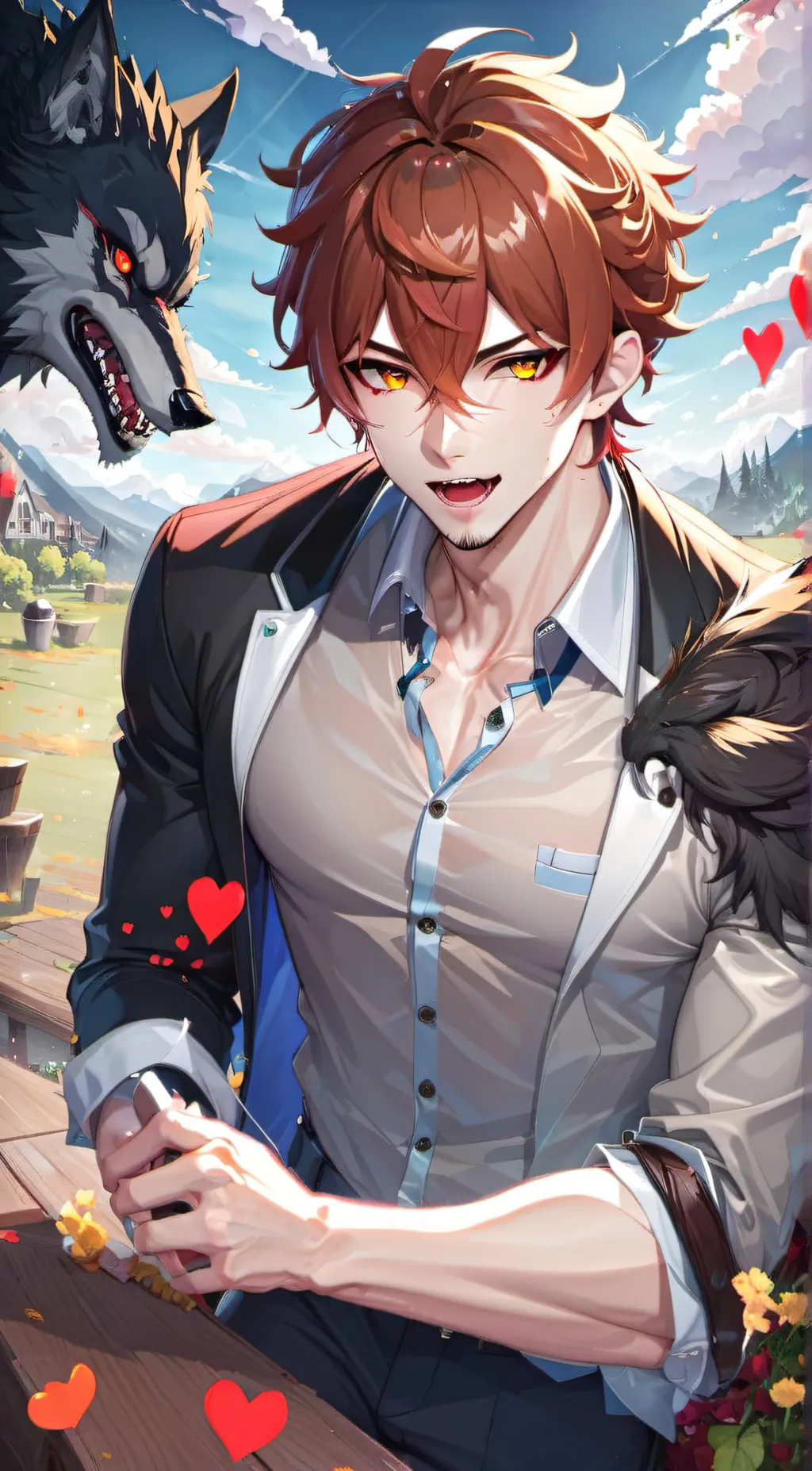 ai character: ash background