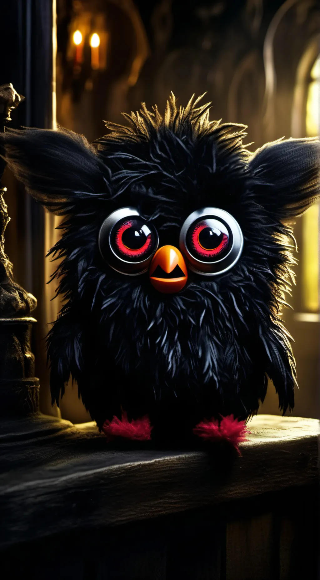 ai character: fuzzy background