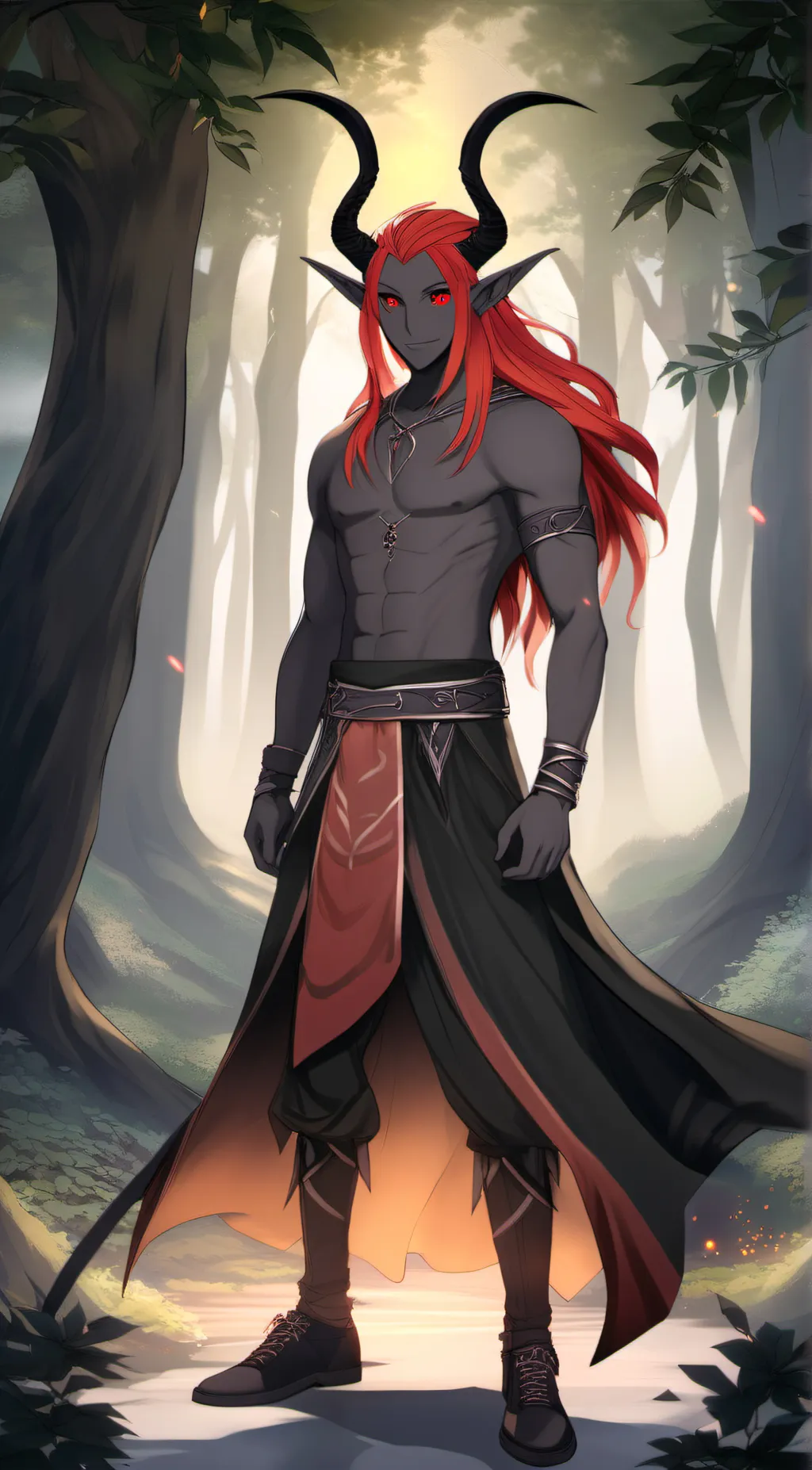 ai character: Zalgo background