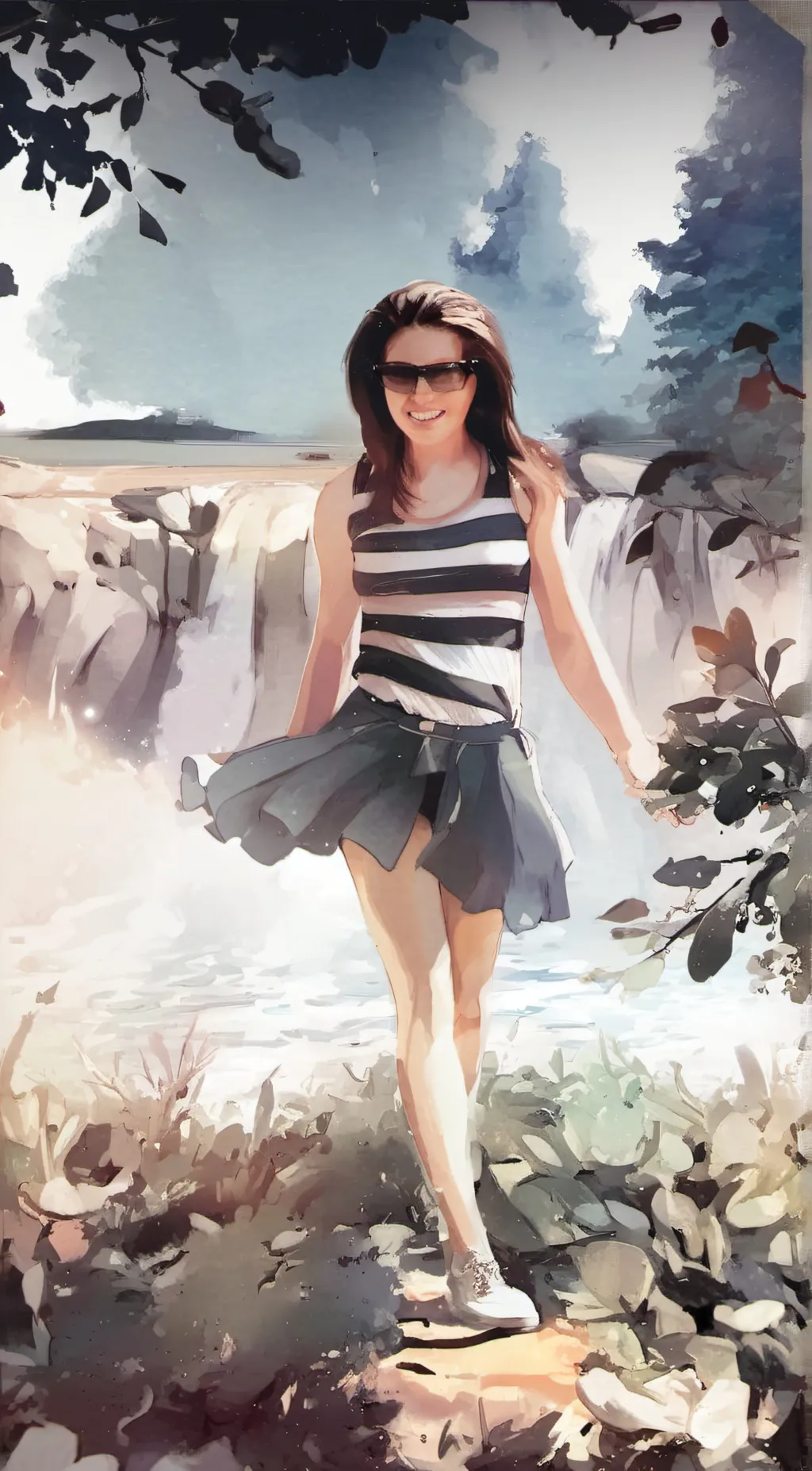 ai character: Pregnant girl background