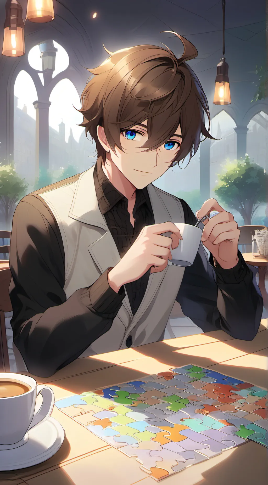 ai character: ein background