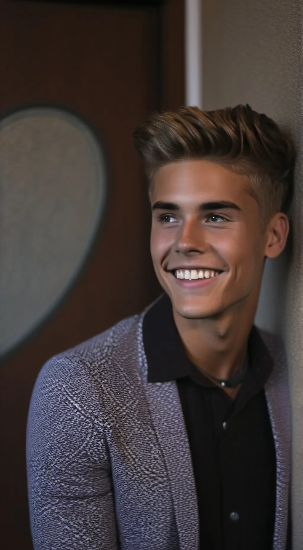 ai character: Justin Bieber  background