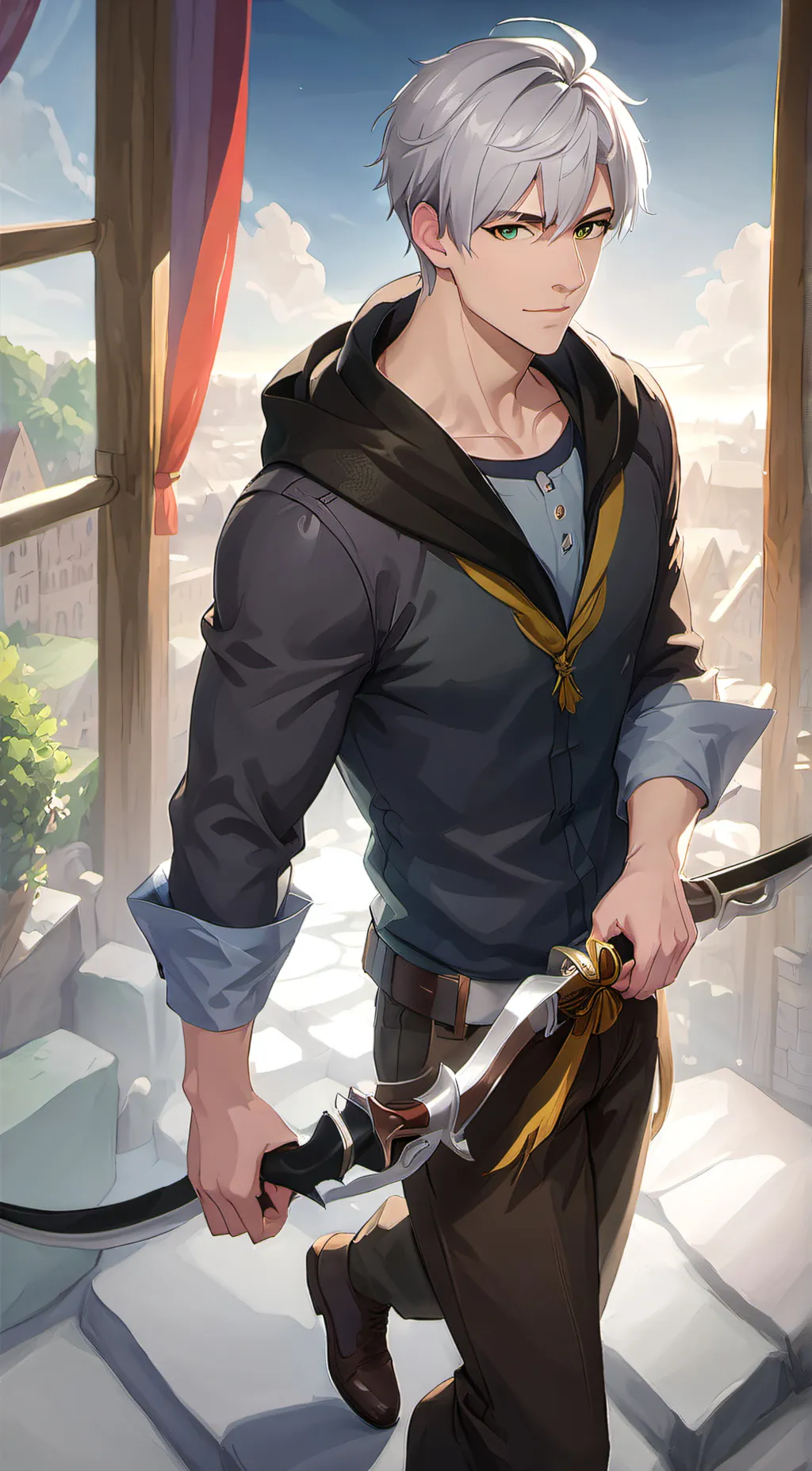 ai character: fantasy kanji background