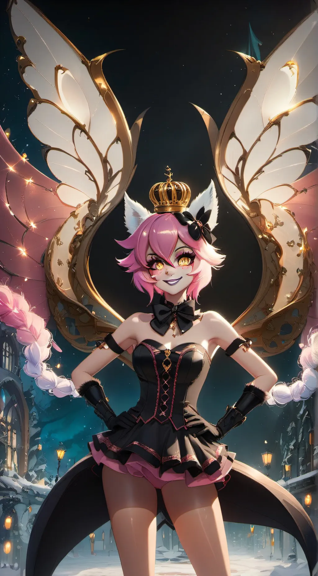 ai character: Queen Bee-lzebub background