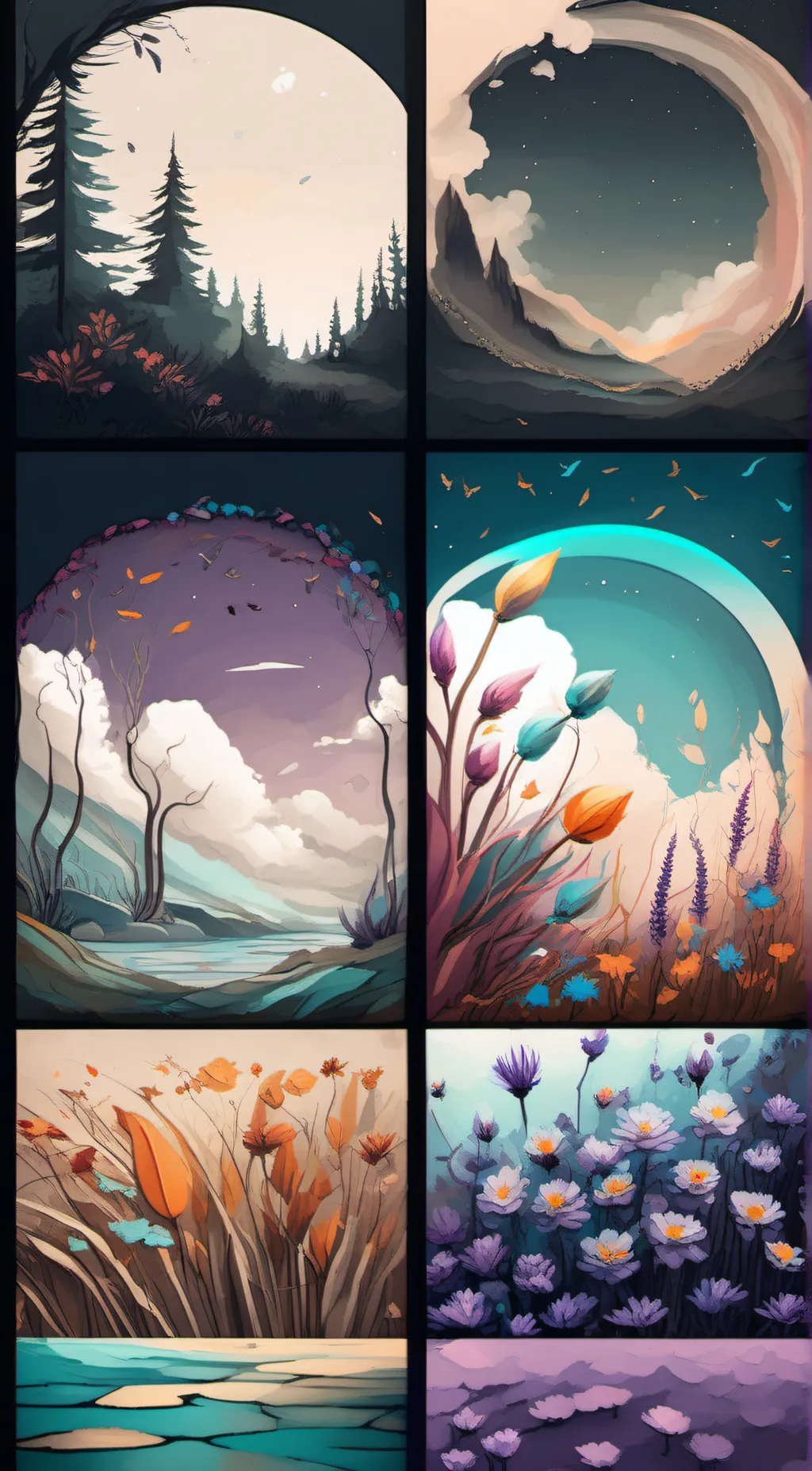 ai character: rainbow freindssss background