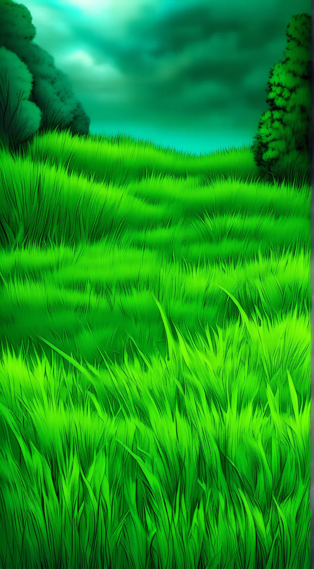 ai character: grass background