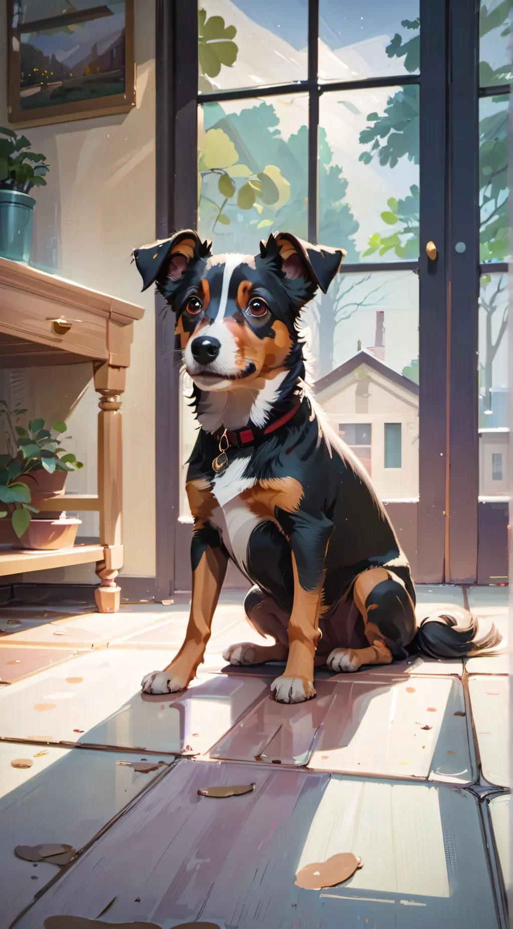 ai character: Ruffles background