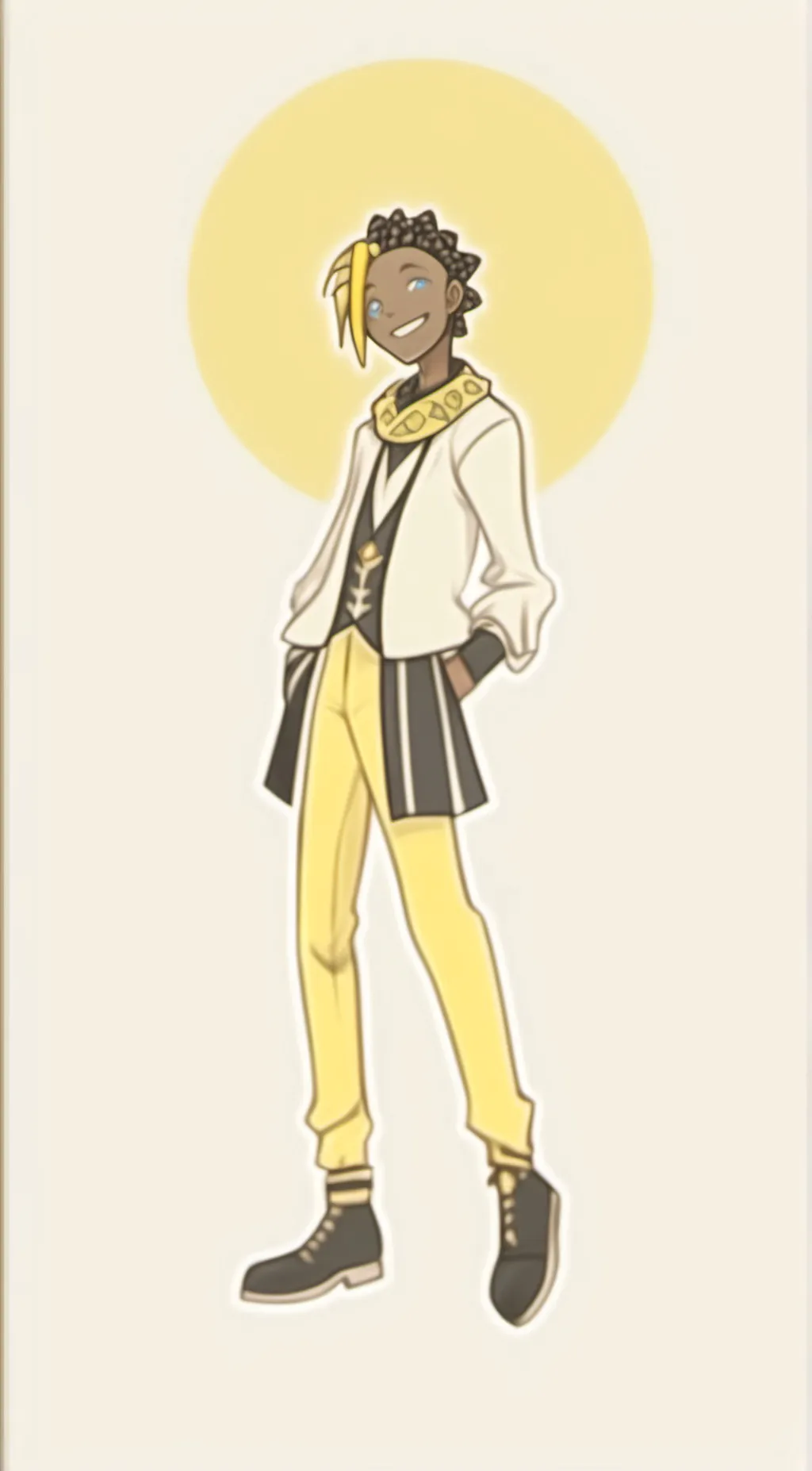 ai character: sundrop human AU background