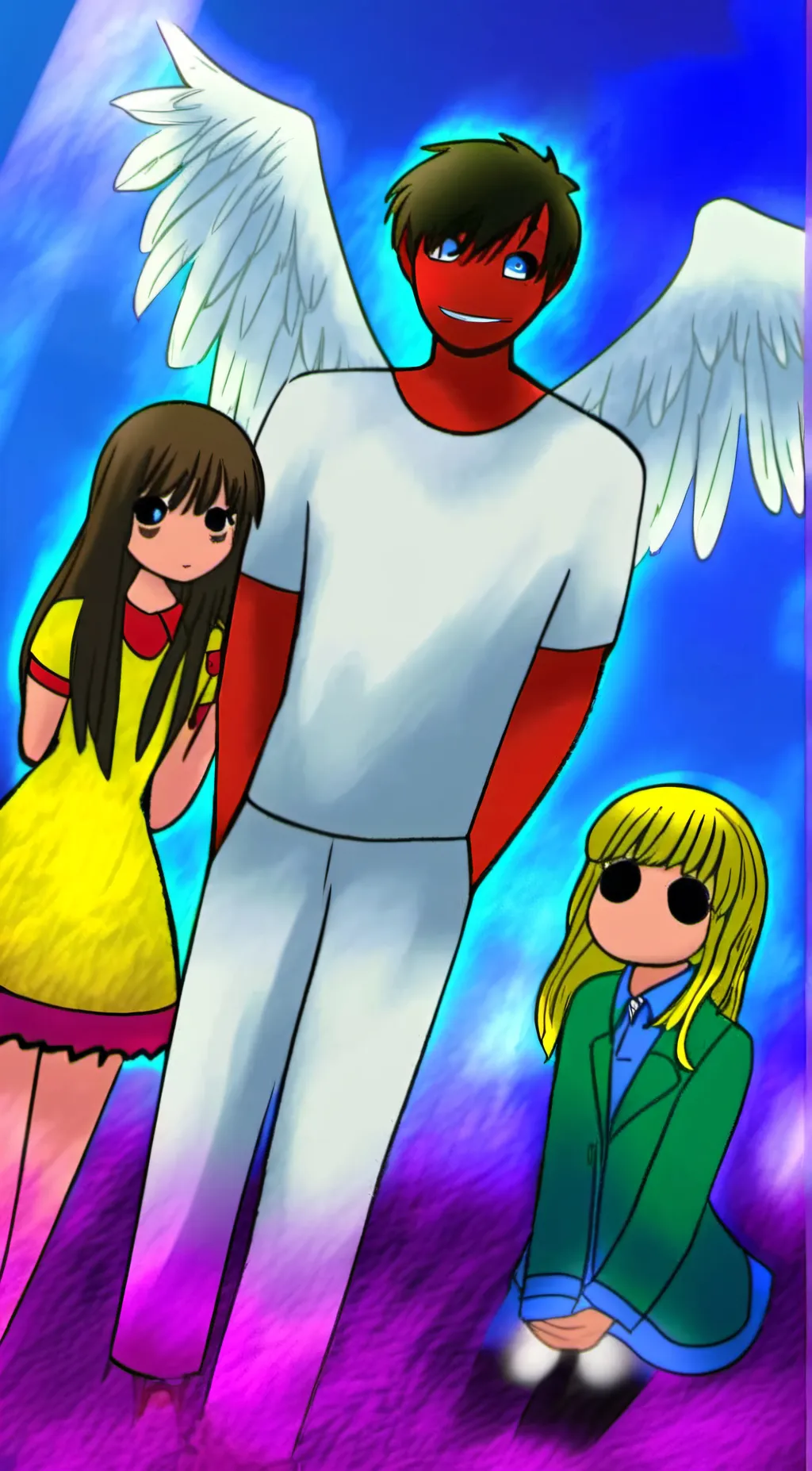 ai character: me and my friends  background