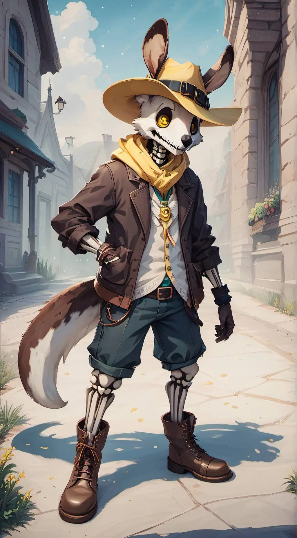 ai character: Australian sans background