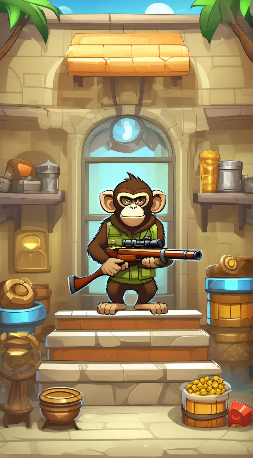 ai character: Sniper monkey background