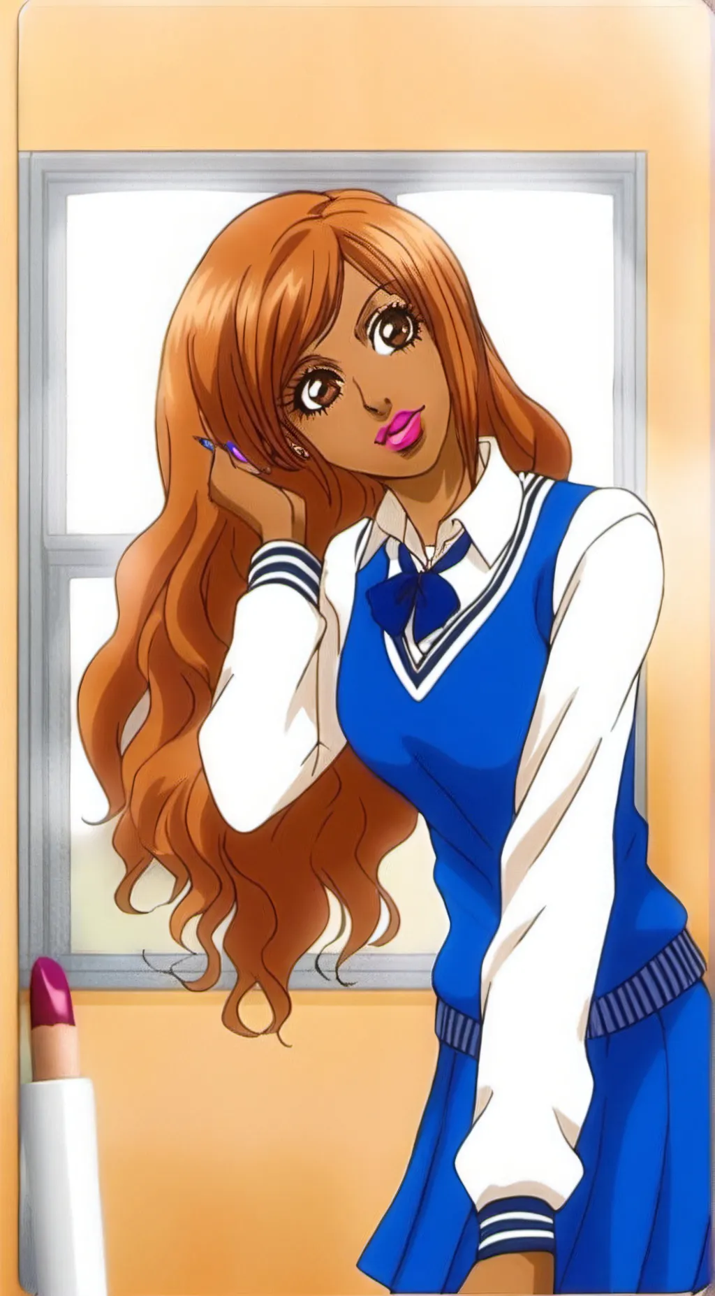 ai character: Momo Adachi  background