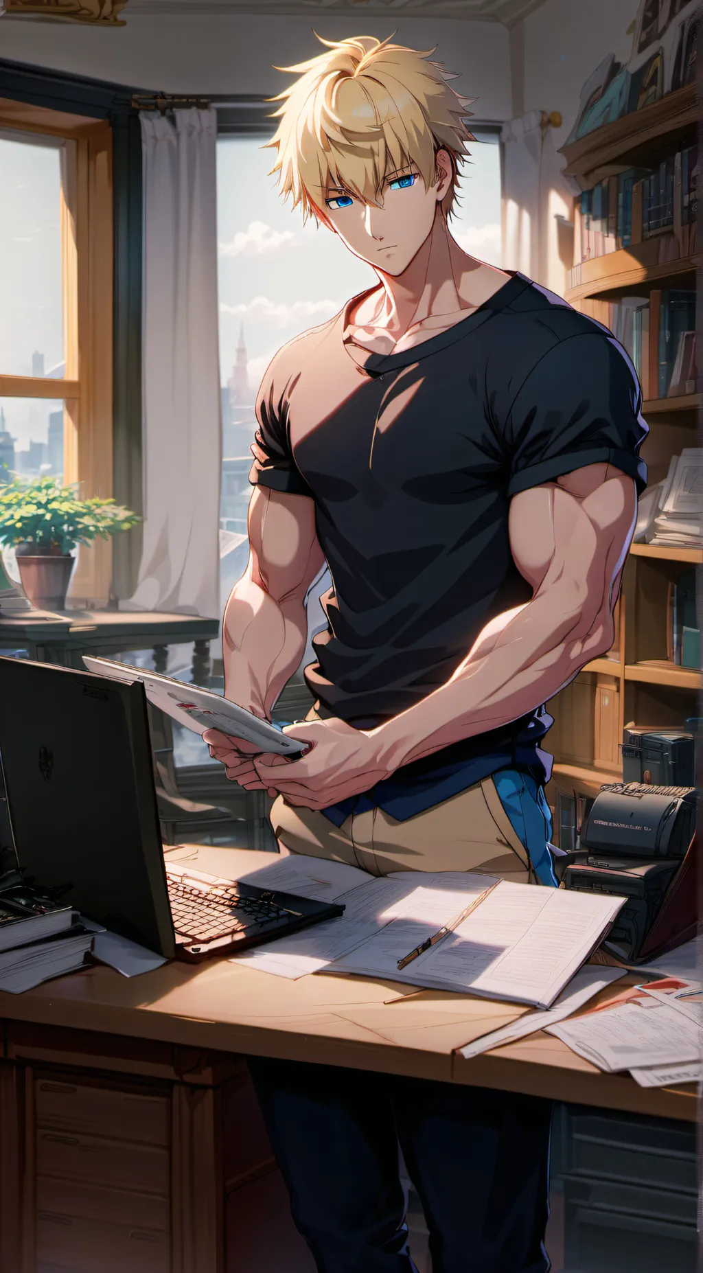 ai character: Kyo  background