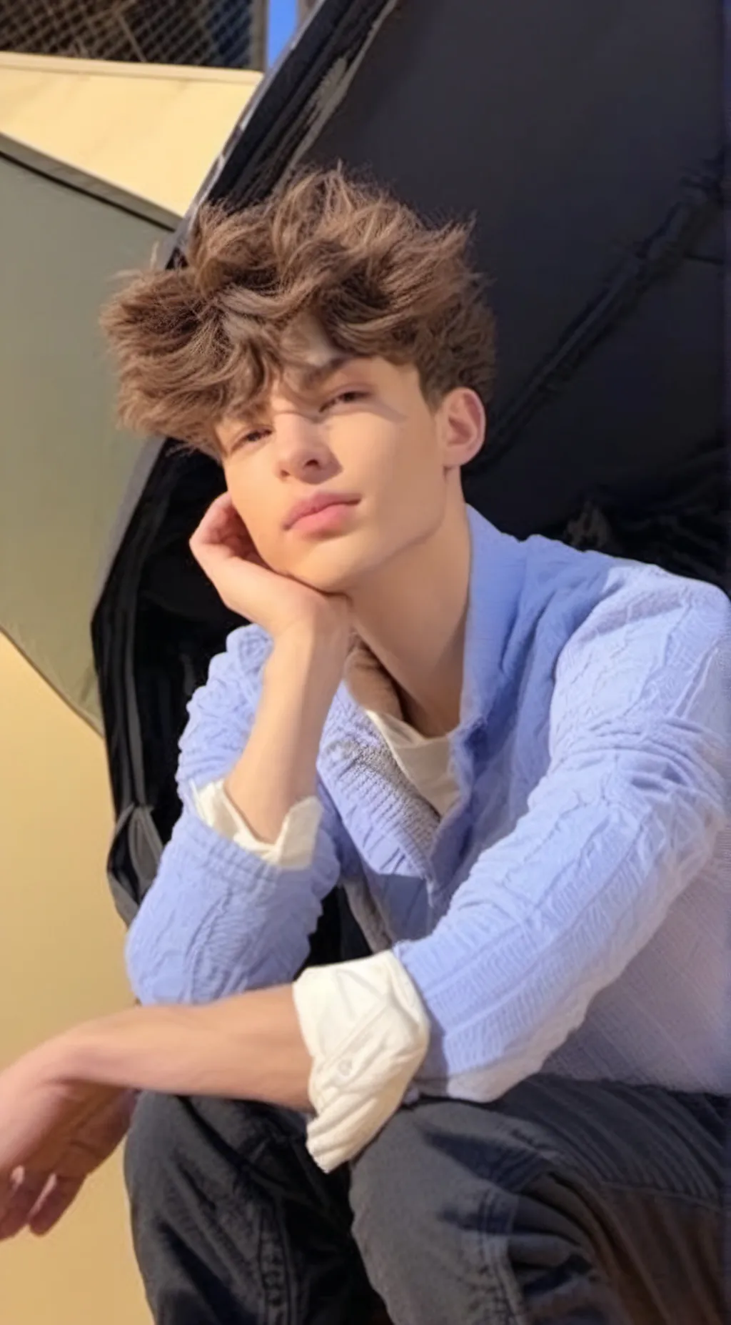 ai character: Conner Grey background