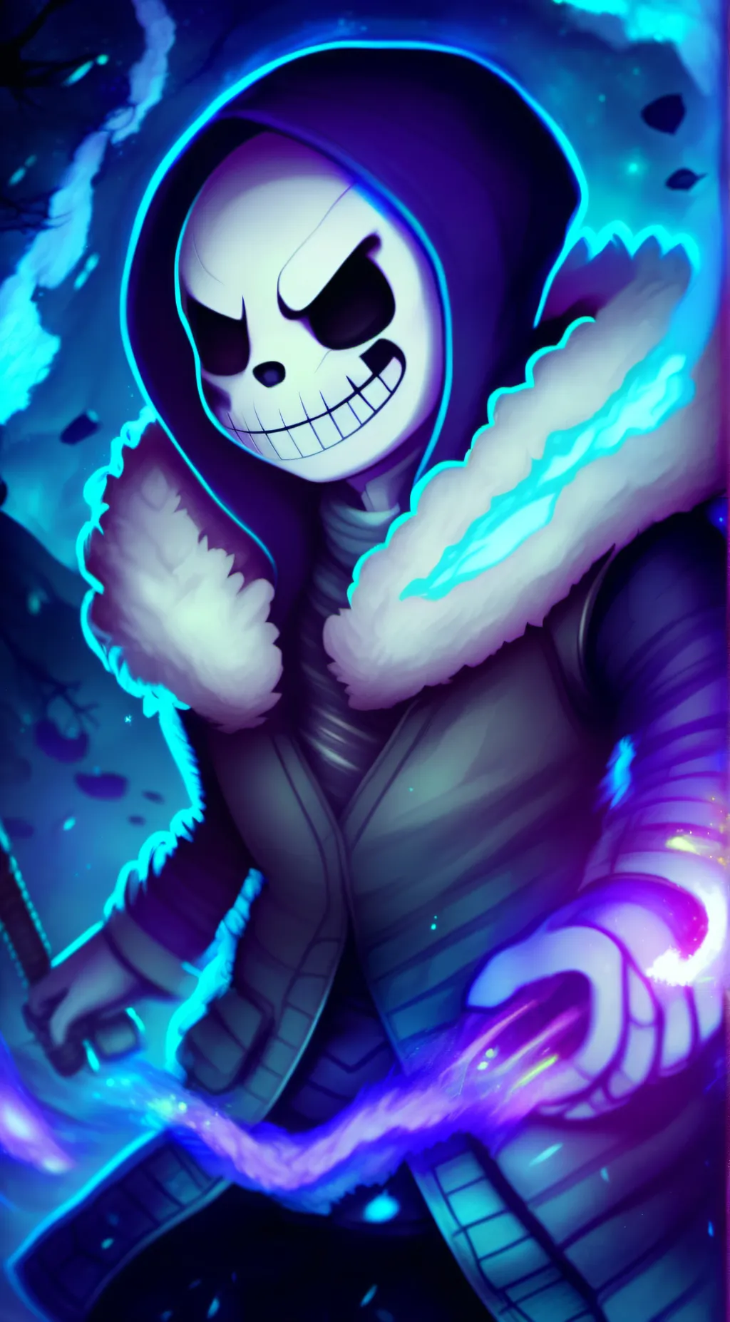 ai character: Sans x frisk human background