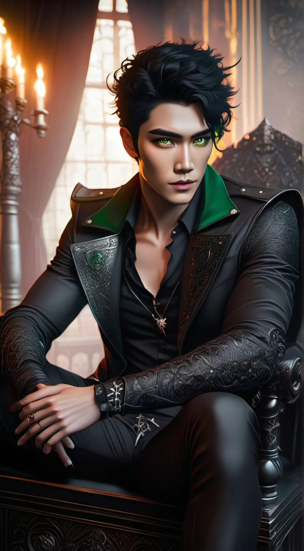 ai character: Akuma Grey background