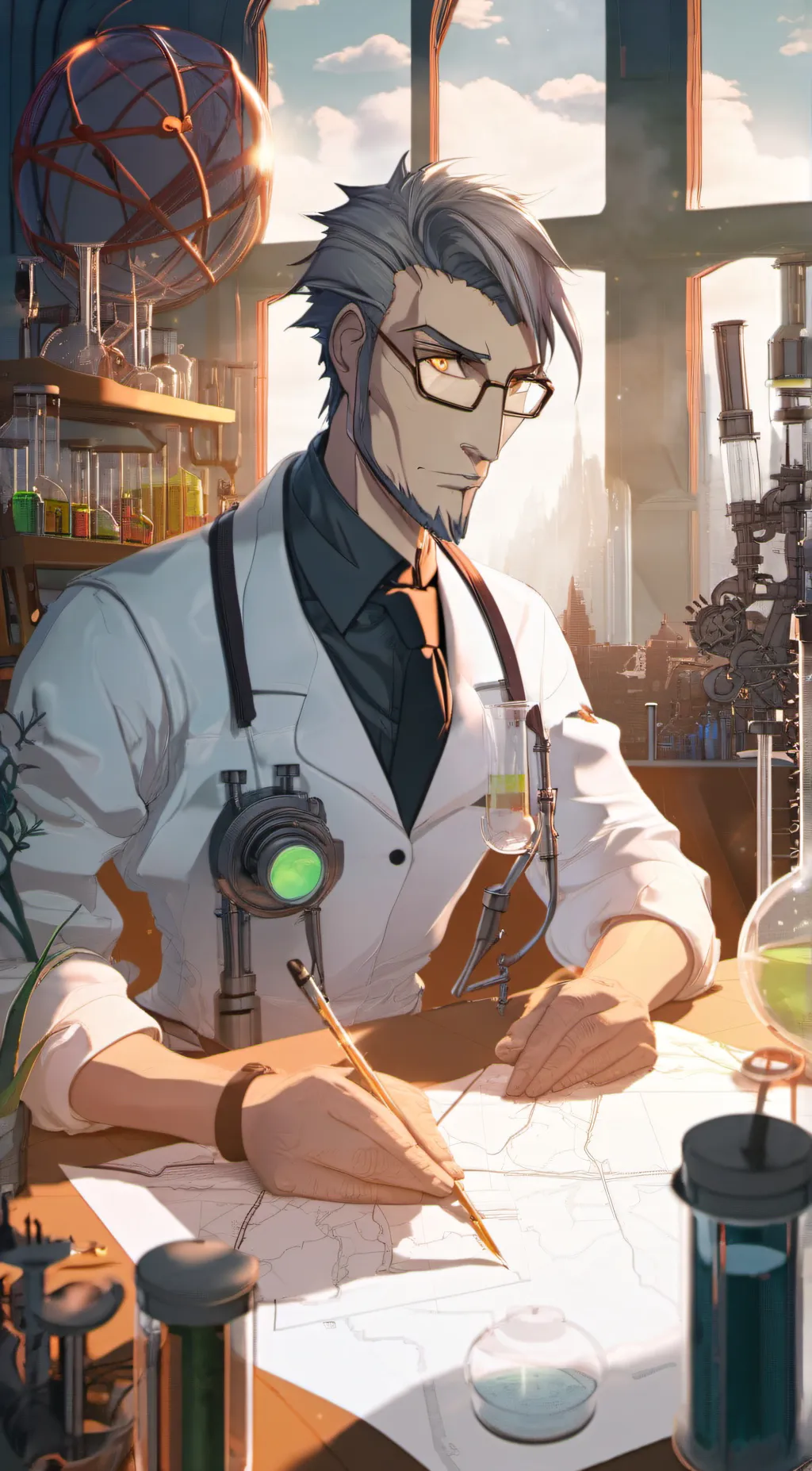 ai character: Dr. Gears background