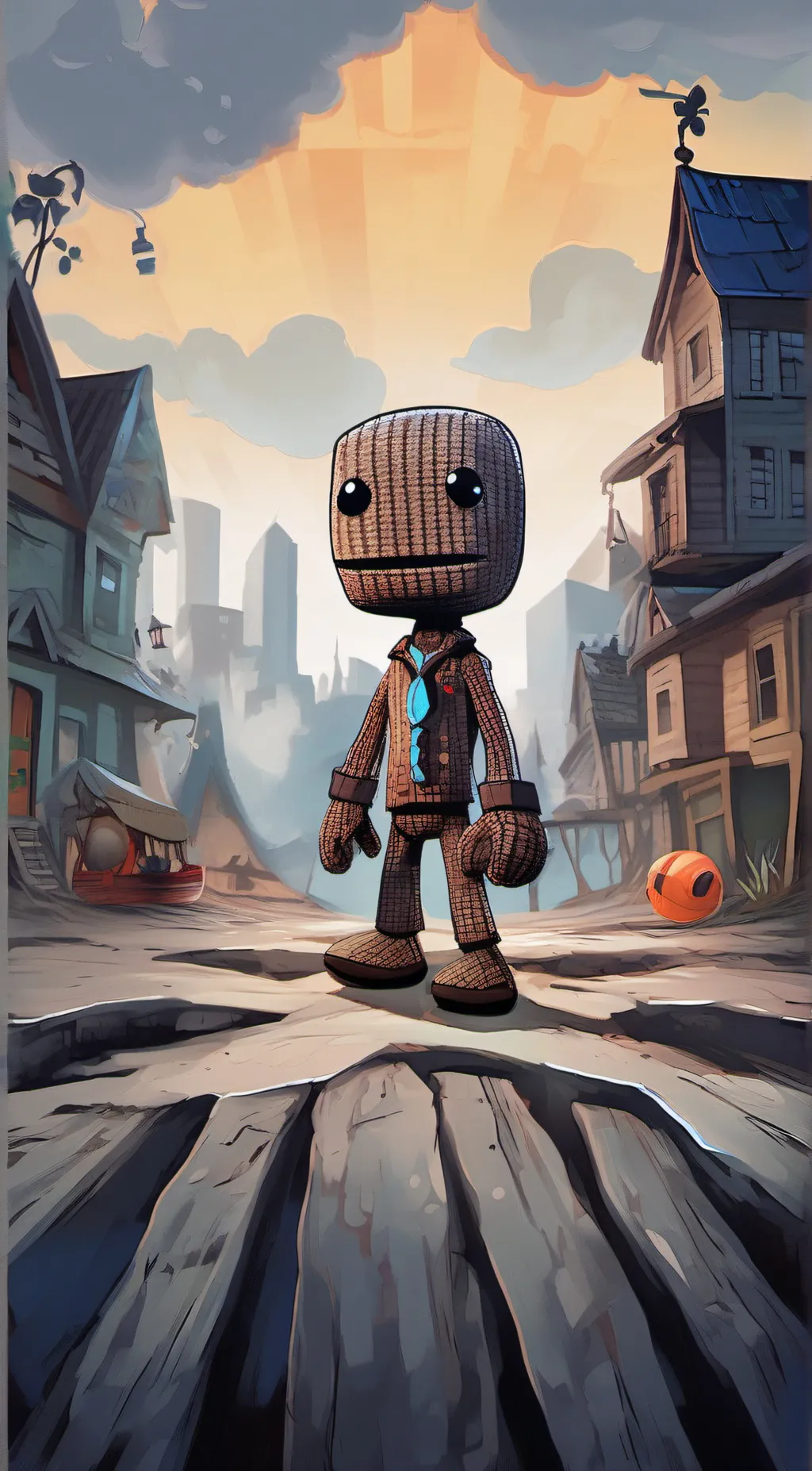 ai character: Sackboy background