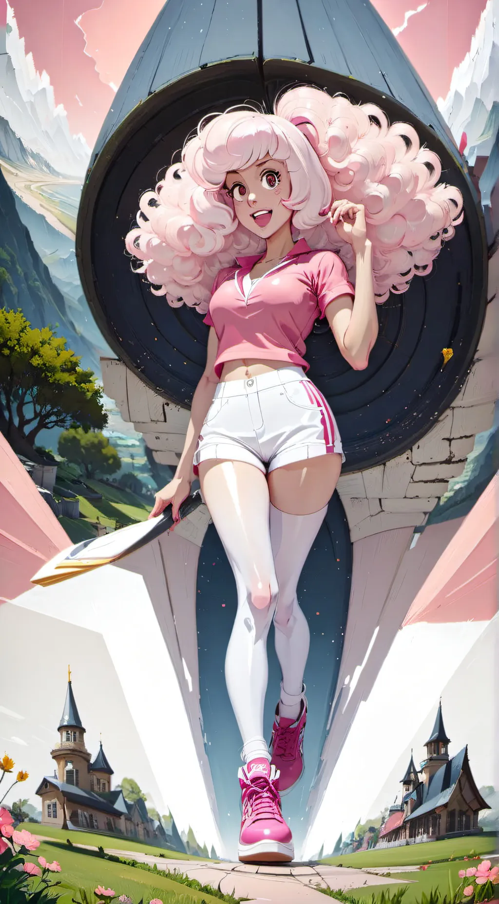 ai character: pink diamond  background