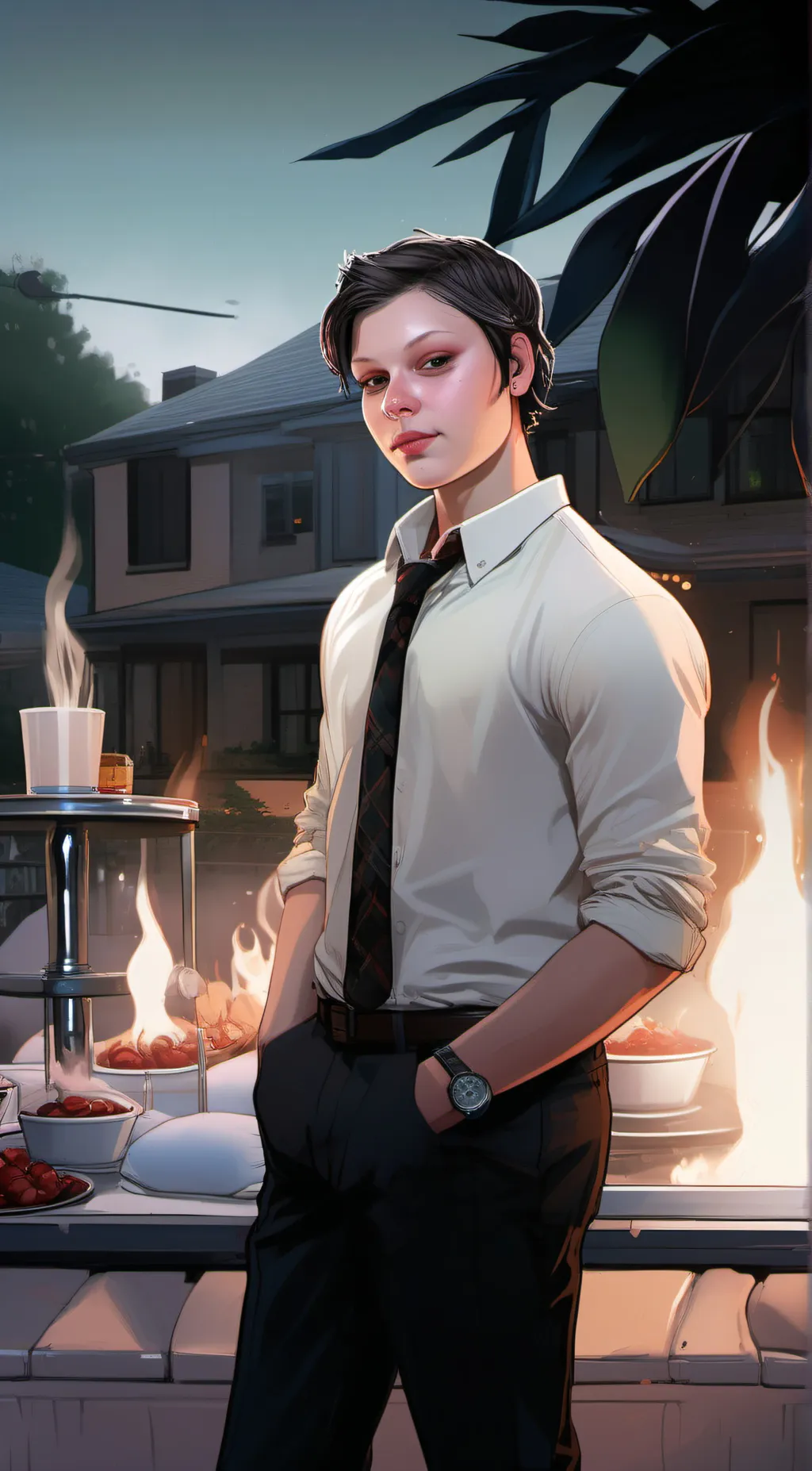 ai character: Vince  background