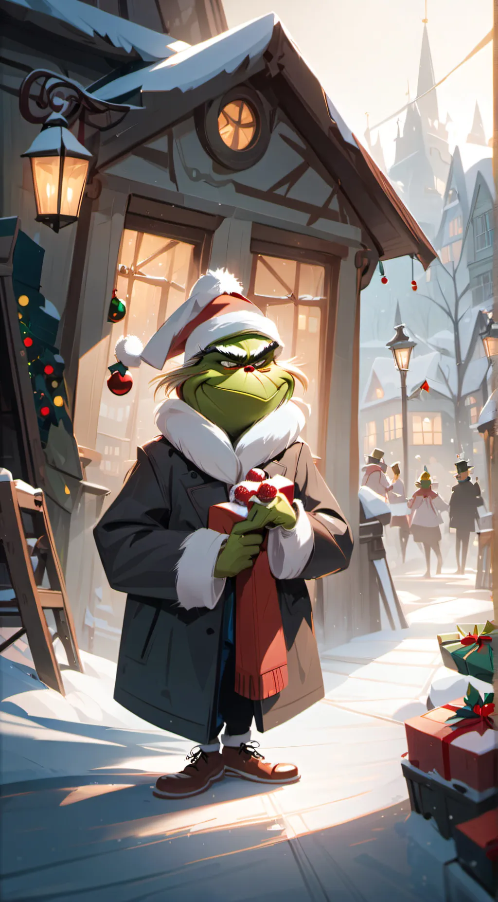 ai character: The Grinch background